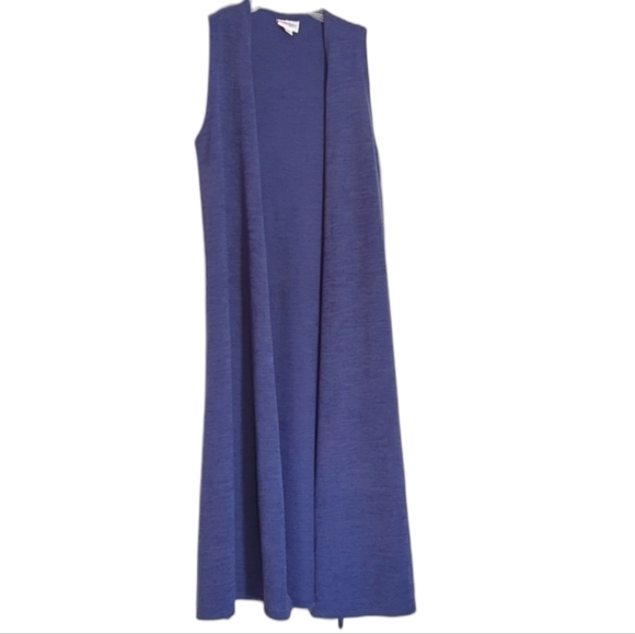 Lularoe Womens Vest Joy Duster Long Purple Heathered Lavender Layer Small XS 2 4 - Picture 1 of 11